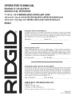 Предварительный просмотр 40 страницы RIDGID R8654 Operator'S Manual