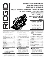 Preview for 1 page of RIDGID R8658 Operator'S Manual