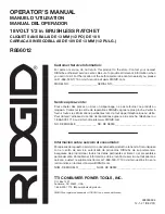 Предварительный просмотр 20 страницы RIDGID R866012 Operator'S Manual