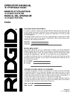 Предварительный просмотр 18 страницы RIDGID R8692 Operator'S Manual