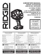 Preview for 1 page of RIDGID R8694220 Operator'S Manual