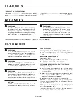 Preview for 4 page of RIDGID R8694220 Operator'S Manual