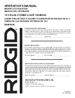 Preview for 20 page of RIDGID R8694220 Operator'S Manual