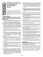 Preview for 1 page of RIDGID R87002 Operator'S Manual