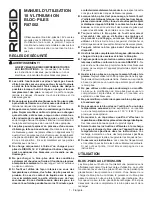 Предварительный просмотр 3 страницы RIDGID R87002 Operator'S Manual