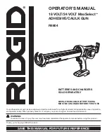 RIDGID R8804 Operator'S Manual preview