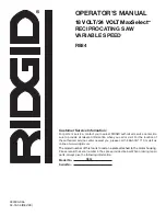 Предварительный просмотр 20 страницы RIDGID R884 Operator'S Manual