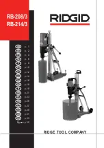 RIDGID RB-208/3 Operating Instructions Manual предпросмотр