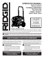 Preview for 1 page of RIDGID RD8000 Series Operator'S Manual