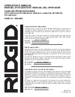 Предварительный просмотр 60 страницы RIDGID RD80701 Operator'S Manual