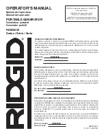 Preview for 60 page of RIDGID RD903600 Series Operator'S Manual