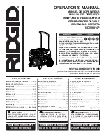 Preview for 1 page of RIDGID RD906814P Operator'S Manual