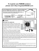 Preview for 8 page of RIDGID RD906814P Operator'S Manual