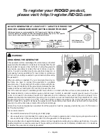 Preview for 8 page of RIDGID RD907500P Operator'S Manual