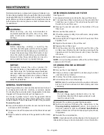 Preview for 22 page of RIDGID RD907500P Operator'S Manual