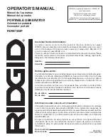 Preview for 82 page of RIDGID RD907500P Operator'S Manual