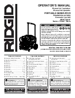 RIDGID RD9C7001P Series Operator'S Manual preview