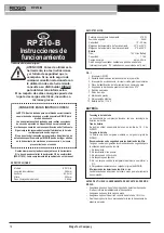 Предварительный просмотр 18 страницы RIDGID RP 210-B Manual