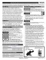 Предварительный просмотр 15 страницы RIDGID RSS-1000 Operating Instructions And Parts Manual