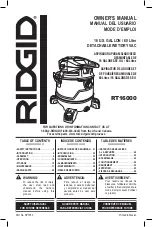 RIDGID RT16000 Owner'S Manual предпросмотр