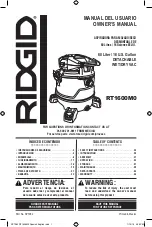 Предварительный просмотр 1 страницы RIDGID RT1600M0 Owner'S Manual