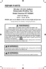 Предварительный просмотр 42 страницы RIDGID RT1600M0 Owner'S Manual