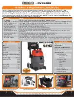 RIDGID RV2600B Specifications preview