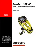 RIDGID SeekTech SR-60 Operator'S Manual предпросмотр