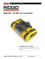 Preview for 3 page of RIDGID SeekTech ST-305 Operator'S Manual