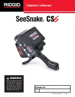 Предварительный просмотр 1 страницы RIDGID SeeSnake CS6 Operator'S Manual