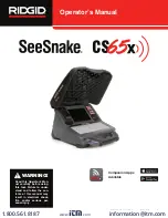 Preview for 1 page of RIDGID SeeSnake CS65x Operator'S Manual