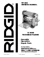 Предварительный просмотр 1 страницы RIDGID TP13000 Owner'S Manual