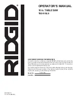 Предварительный просмотр 46 страницы RIDGID TS2400LS Operator'S Manual