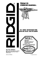 Предварительный просмотр 1 страницы RIDGID TS3612 Owner'S Manual