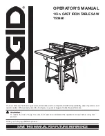 RIDGID TS3660 Operator'S Manual предпросмотр