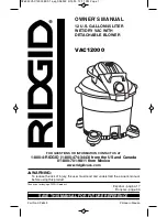 RIDGID VAC12000 Owner'S Manual предпросмотр