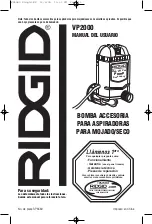 Предварительный просмотр 13 страницы RIDGID VP2000 Operator'S Manual