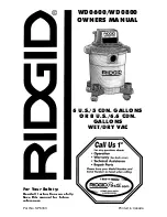 RIDGID WD0600 Owner'S Manual предпросмотр