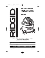 Preview for 15 page of RIDGID WD0635 Operator'S Manual