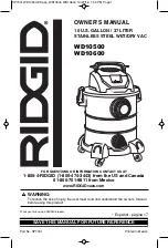 Предварительный просмотр 1 страницы RIDGID WD10500 Owner'S Manual