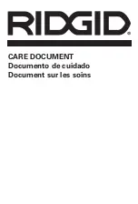 Предварительный просмотр 1 страницы RIDGID WD1060A Care Document