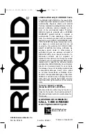 Предварительный просмотр 16 страницы RIDGID WD1200 Owner'S Manual