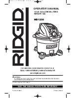 Предварительный просмотр 1 страницы RIDGID WD1250 Operator'S Manual