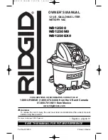 Предварительный просмотр 1 страницы RIDGID WD12500 Owner'S Manual