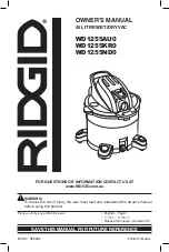 RIDGID WD1255AU0 Owner'S Manual предпросмотр