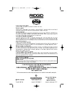 Предварительный просмотр 42 страницы RIDGID WD12701 Owner'S Manual