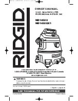 RIDGID WD14500 Owner'S Manual предпросмотр