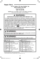 Preview for 14 page of RIDGID WD16400 Owner'S Manual