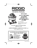 RIDGID WD1665 Owner'S Manual preview