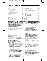 Preview for 2 page of RIDGID WD16650 Owner'S Manual